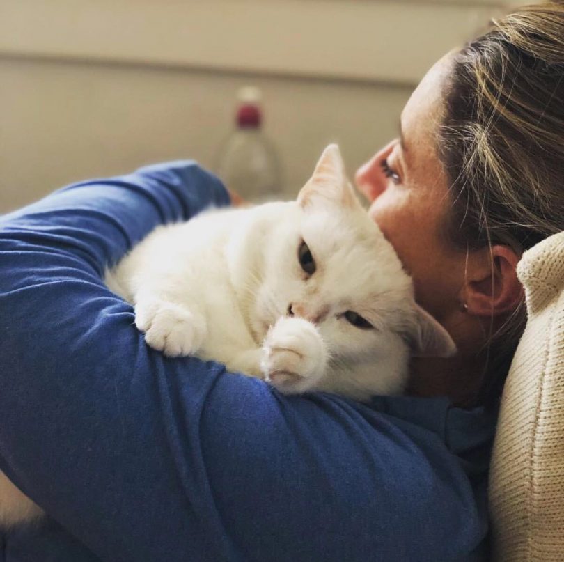 Zoe Pedashenko with Cat.