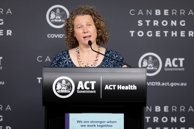 ACT Chief Health Officer Dr Kerryn Coleman.
