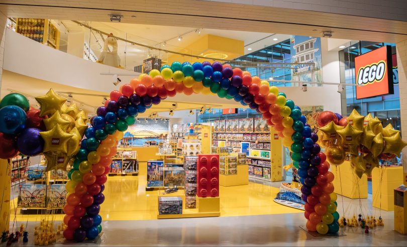 Front entrance of a LEGO store