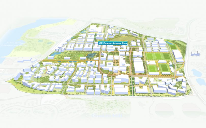 The University of Canberra's master plan map
