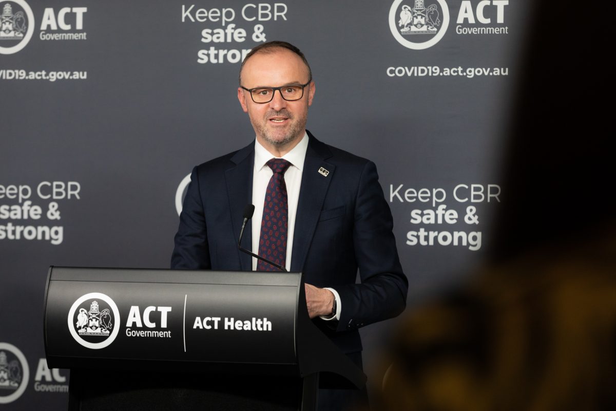 ACT Chief Minister Andrew Barr 
