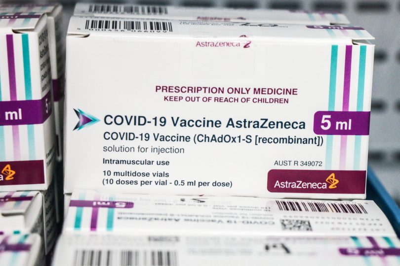 Boxes of COVID-19 vaccine