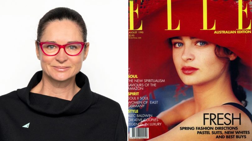 Belinda Riding on the cover of Australian Elle magazine.