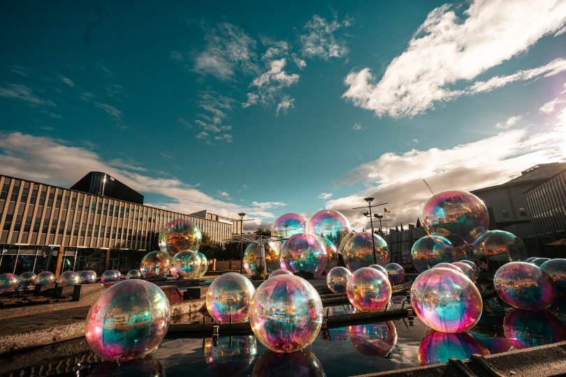 Giant bubble art installation