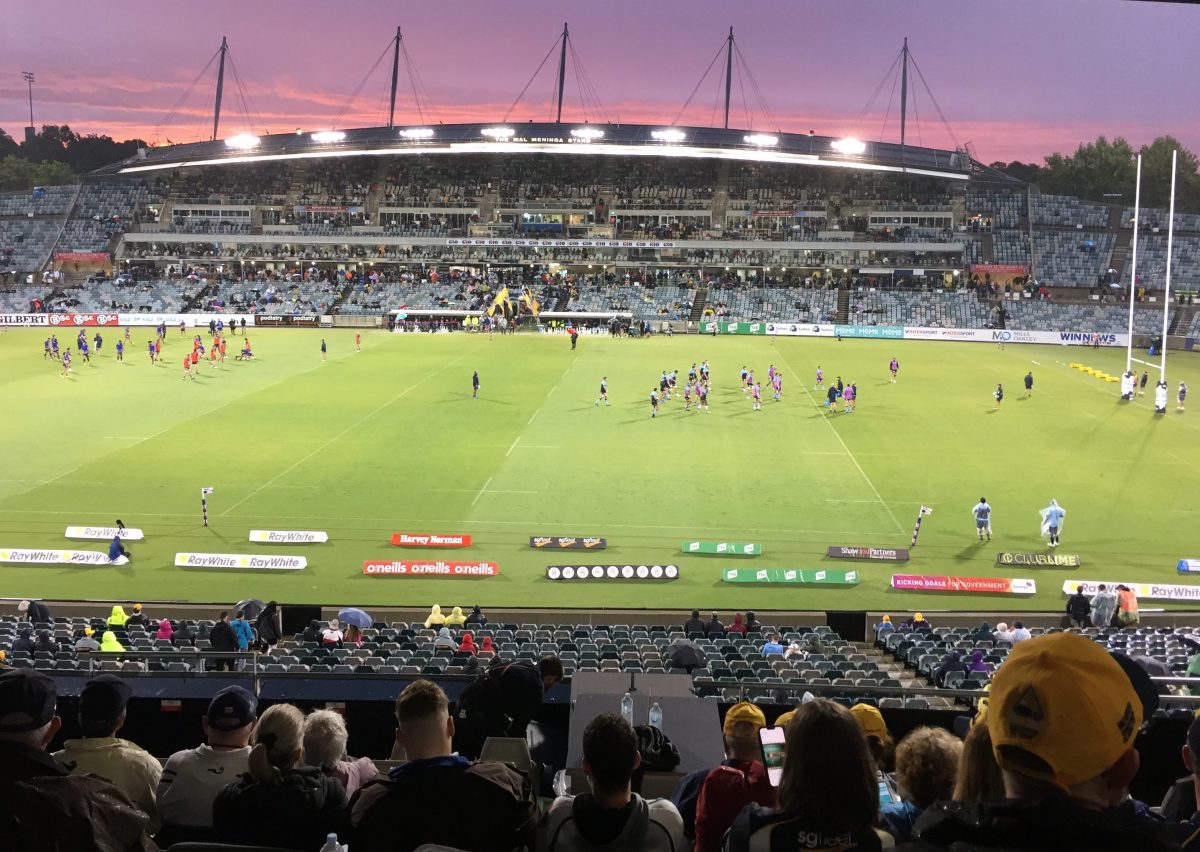 Rugby game at Canberra Stadium