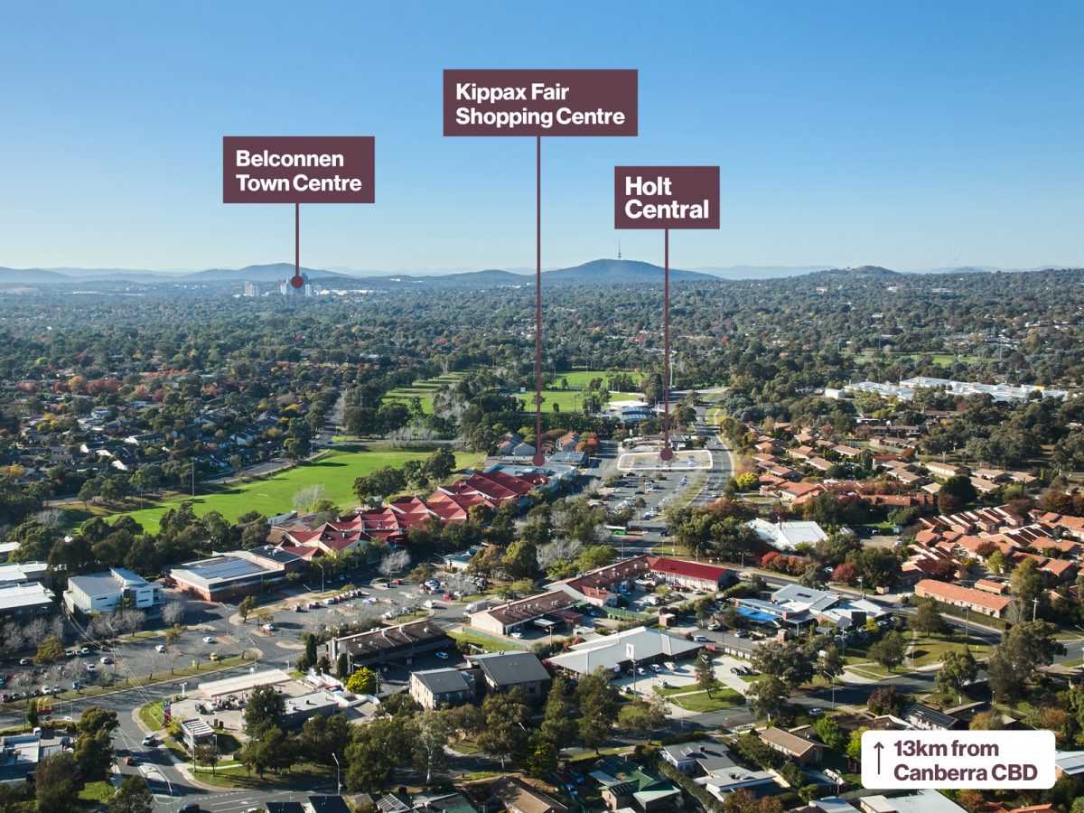 Map of Belconnen land being sold