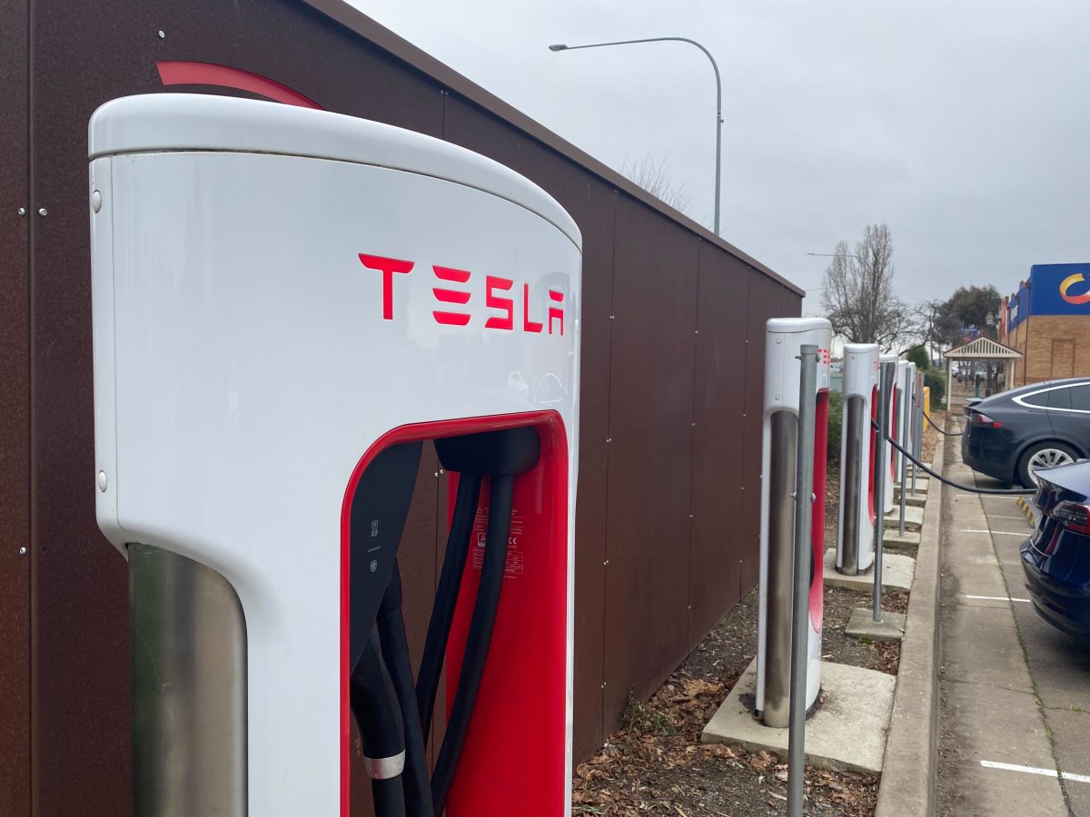 Tesla charging in Goulburn
