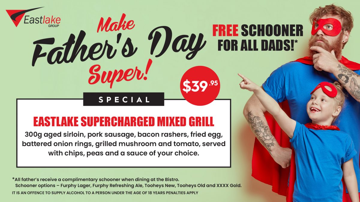 Father's Day supercharged mixed grill event poster