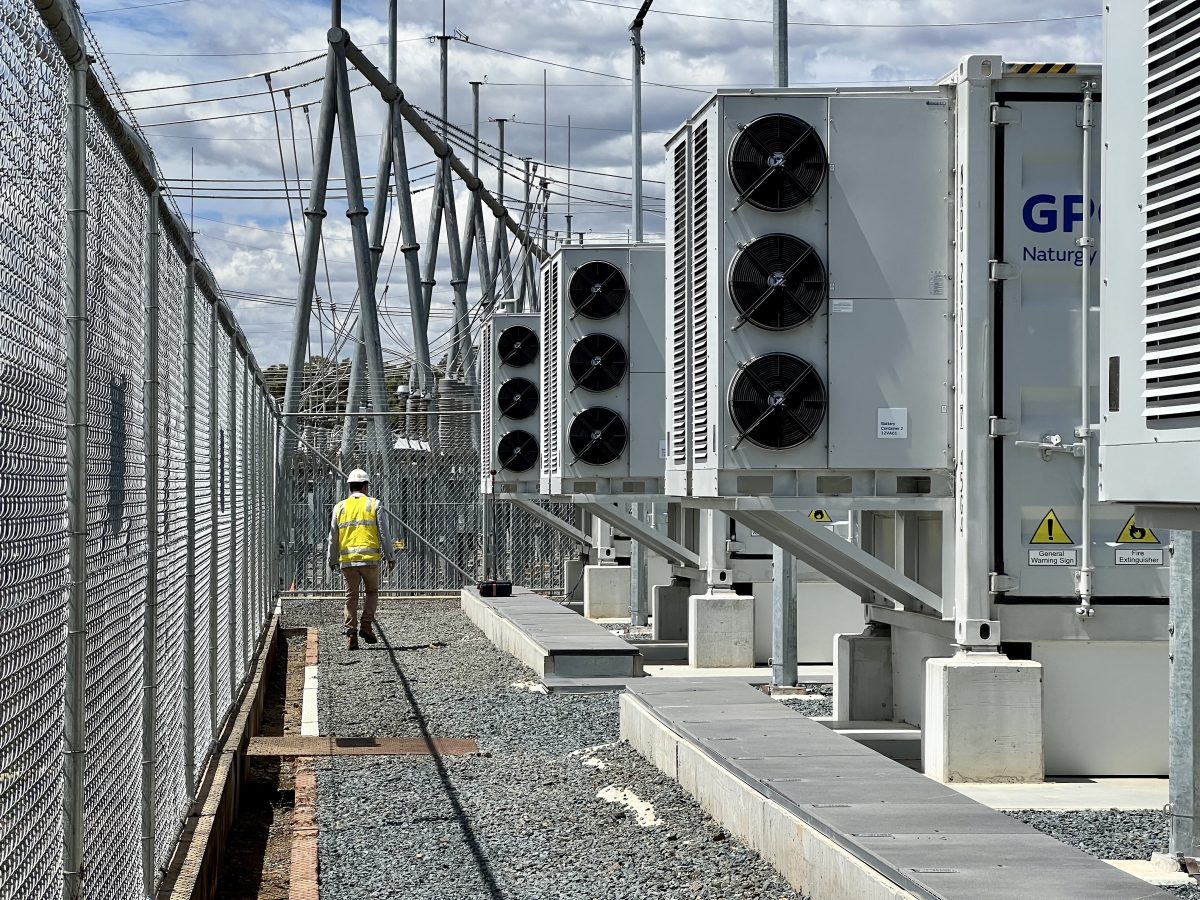 Canberra's first grid-scale battery facility at the Beard substation